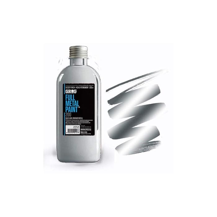 Grog Full Metal Paint Refill 200ml - Burning Chrome