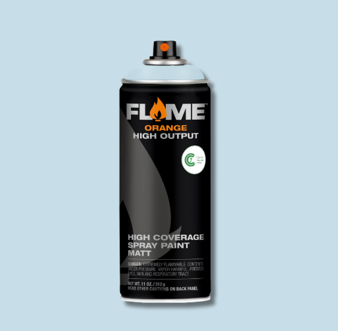 Flame Orange - Aqua Pastel Light