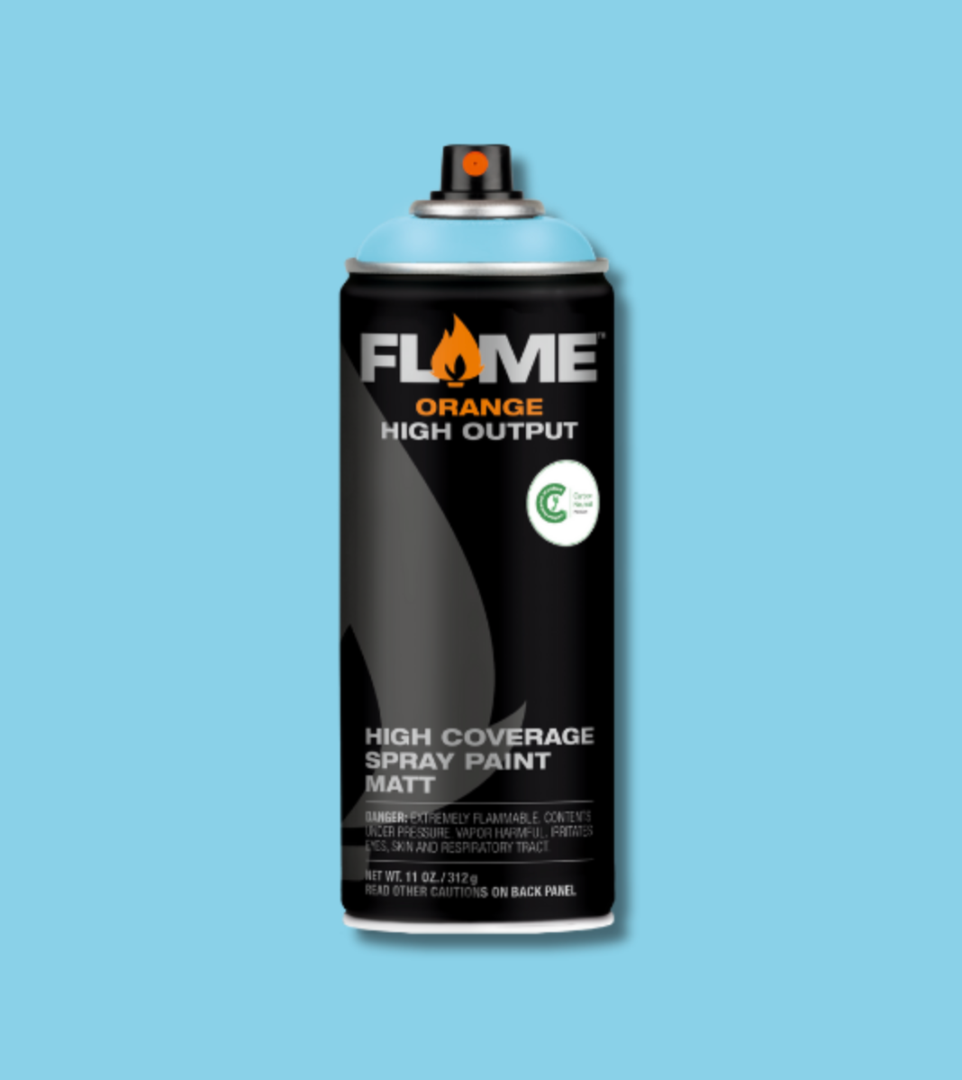 Flame Orange - Aqua Pastel