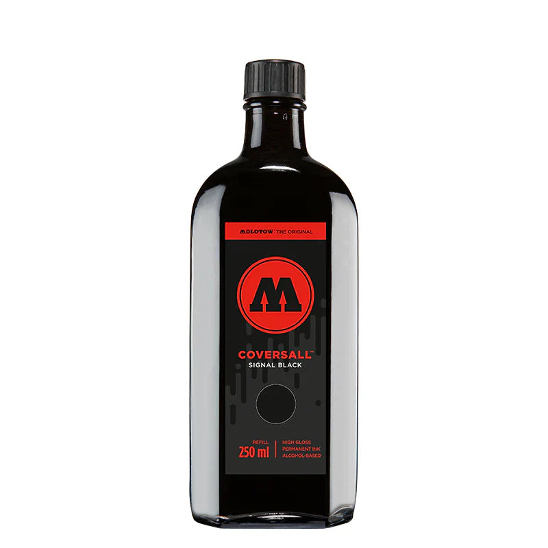 Molotow Coversall Glass Refill - 250ml (Signal Black)