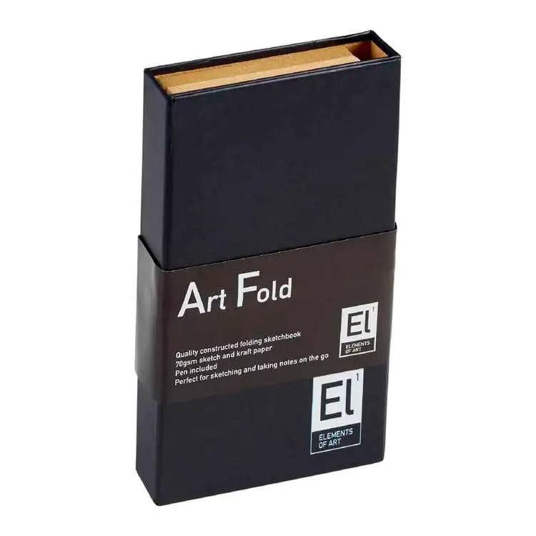 Elements of Art - Art Fold Black Book – 8.5 x 15cm