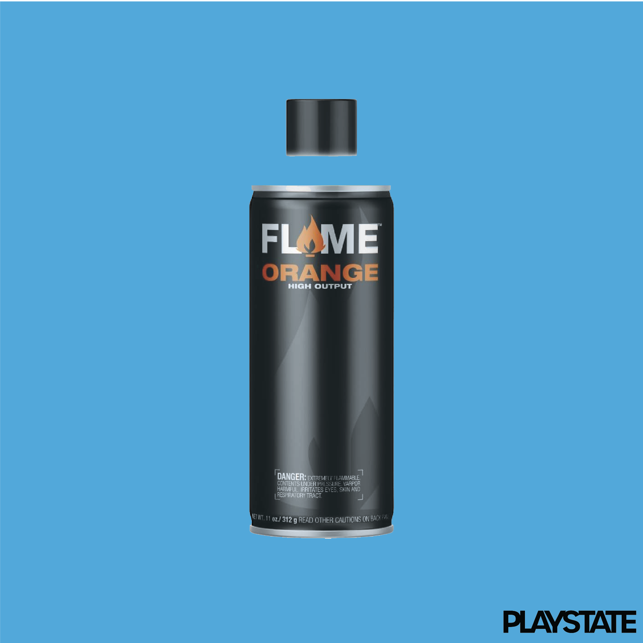 Flame Orange - Sky Blue