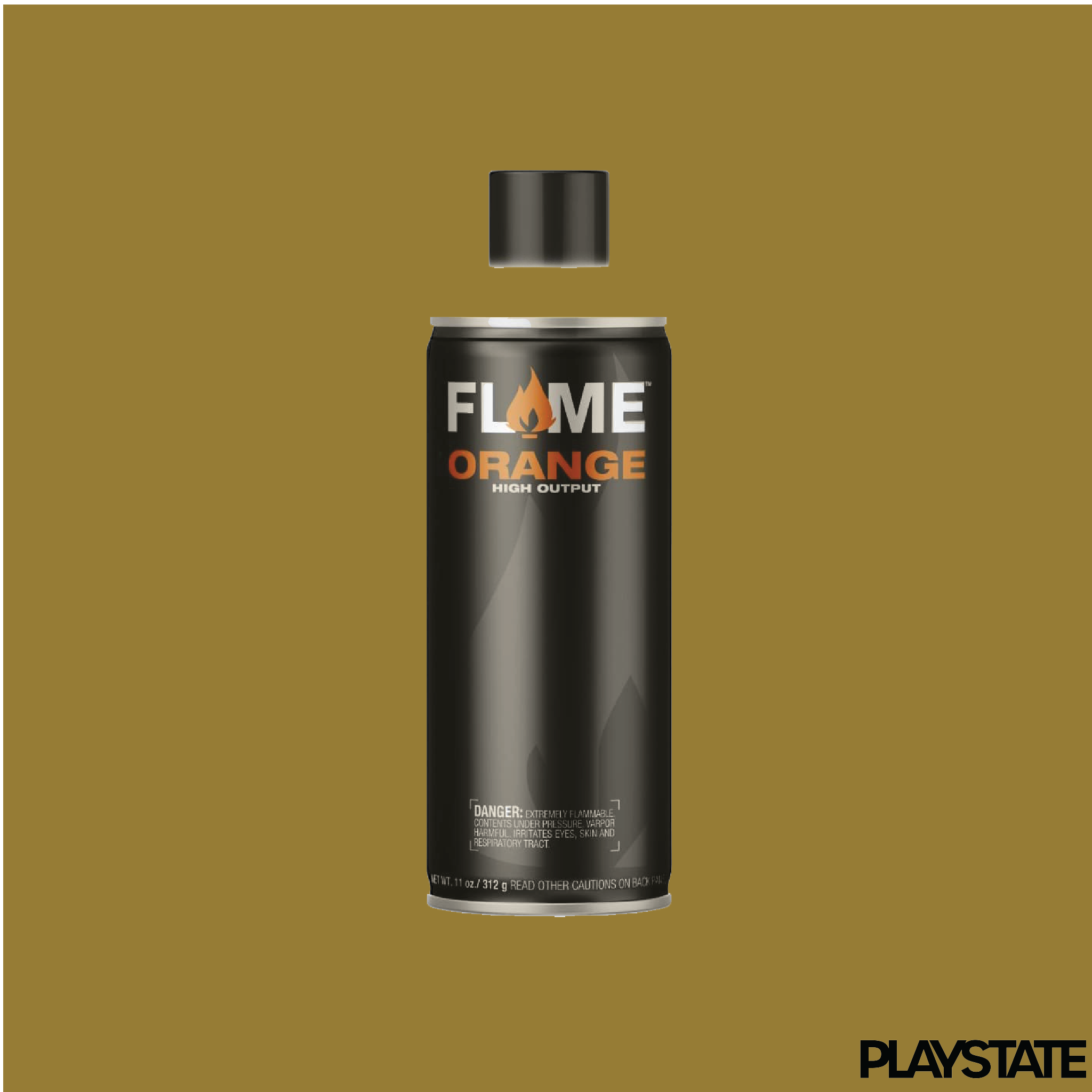Flame Orange - Khaki Green