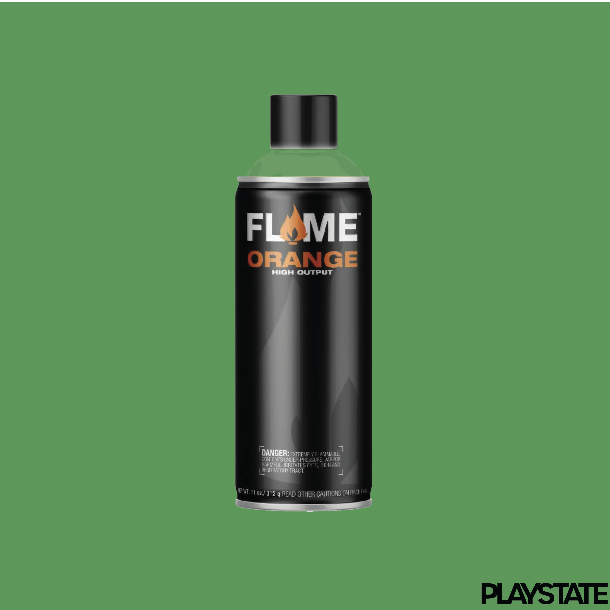 Flame Orange - Leaf Green