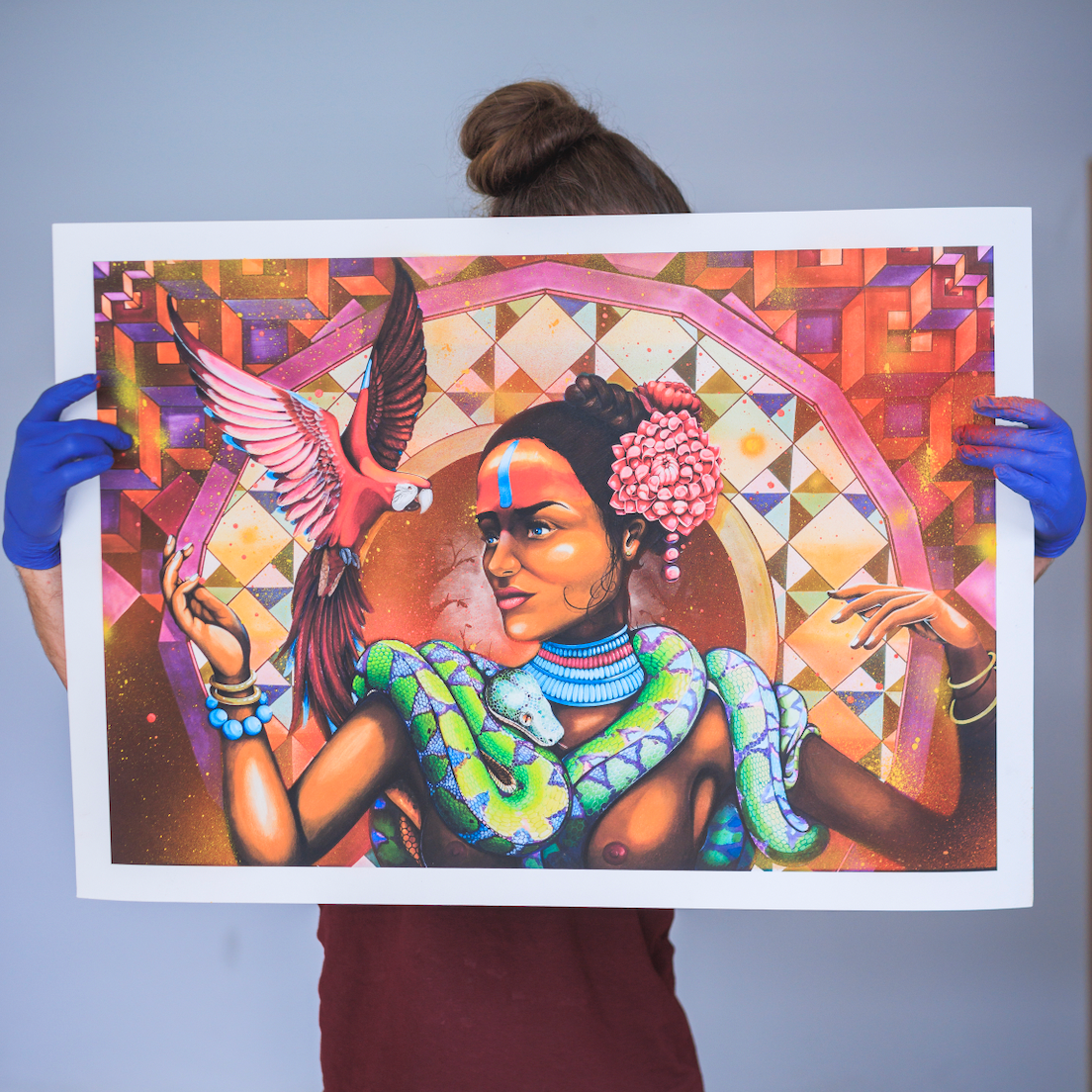 Jordan Lucky - A1 Hand Embellished Print