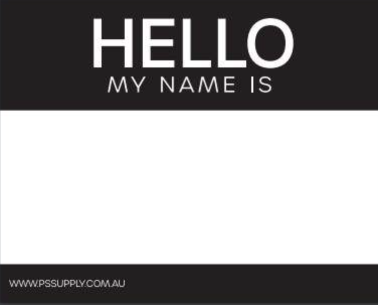 Hello My Name Is - PS Supply Eggshell Sticker (Holographic)
