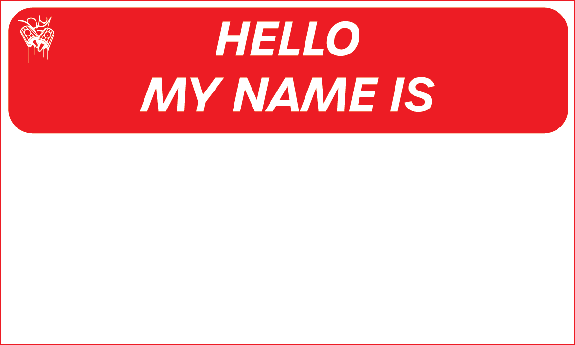 Hello My Name Is Eggshell Sticker (Playstate Brand)