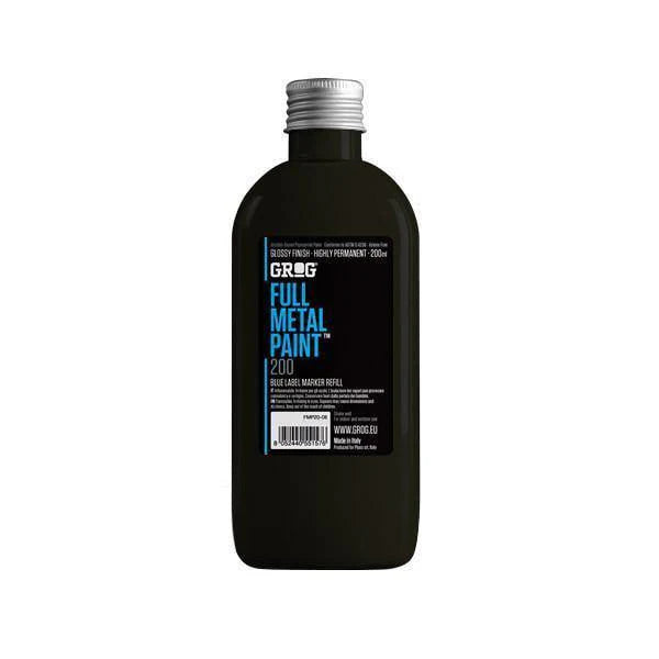 Grog Full Metal Paint Refill 200ml - Death Black