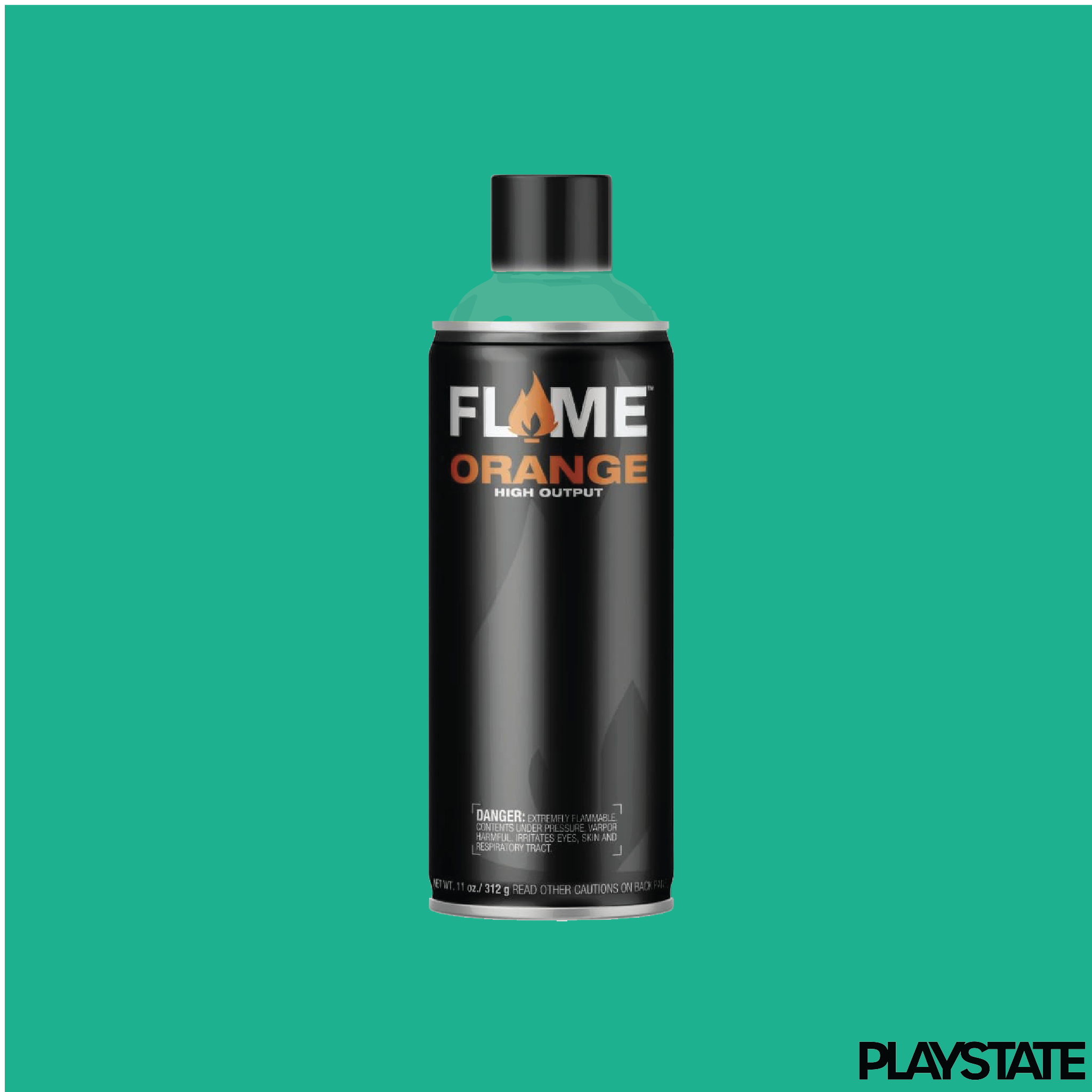 Flame Orange - Turquoise Light
