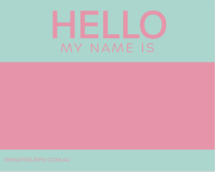 Hello My Name Is - PS Supply Eggshell Sticker (Watermelon)